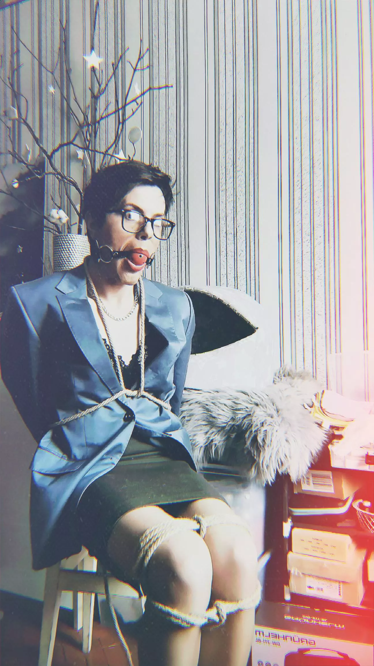 Always felt incredibly inspired by the 80s bondage secretary vibe