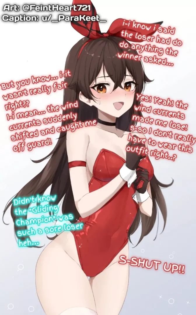 Amber is a sore loser! [Lost bet] [Bunny Girl Costume] [Sore loser] [Genshin Impact] [Amber]