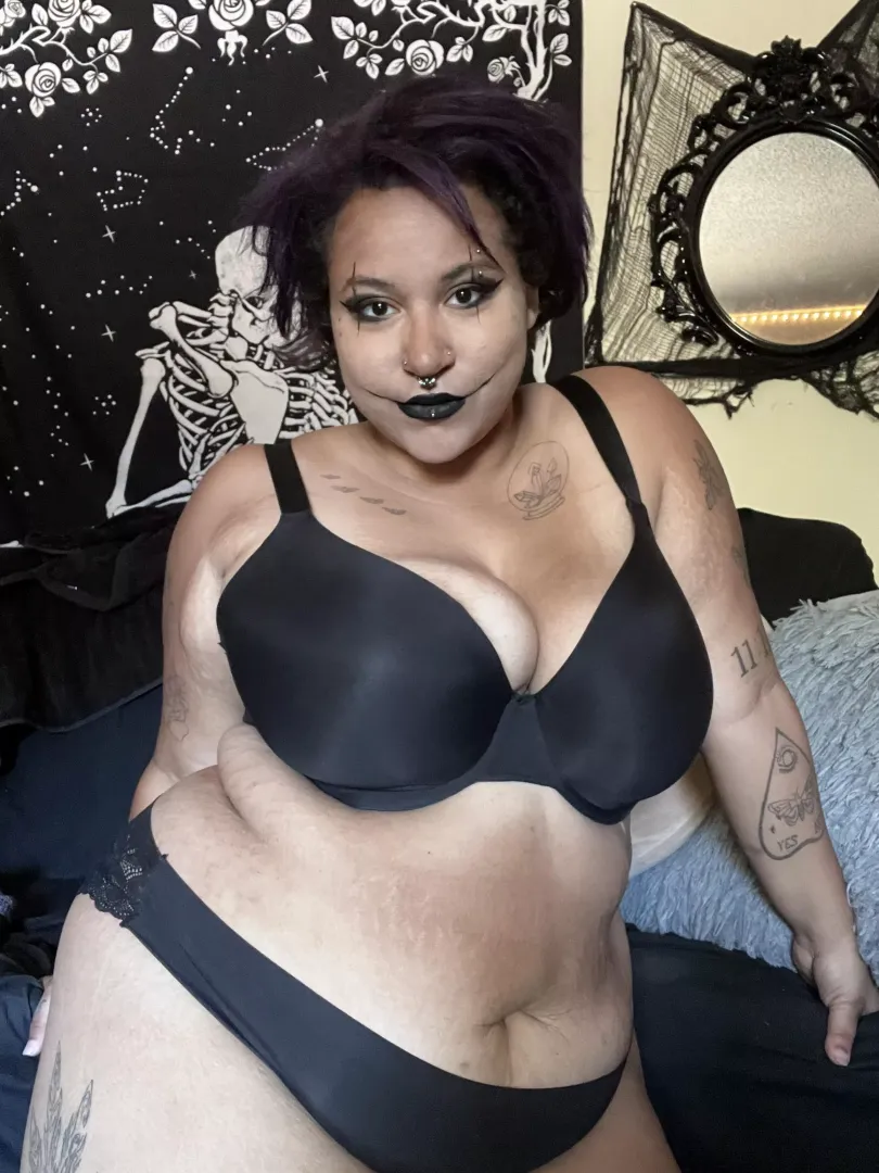 An all black set 