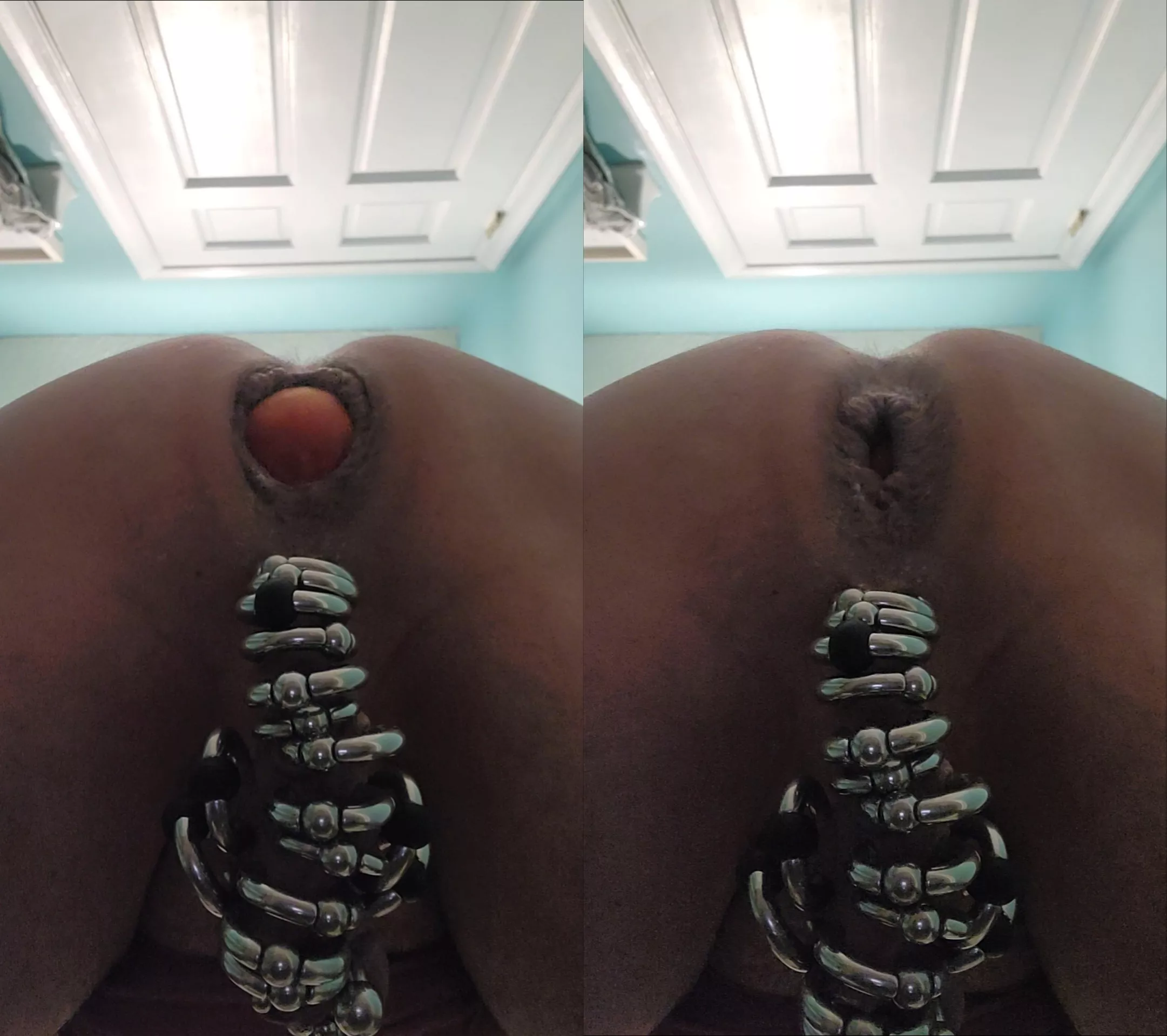 An apple a day...keeps my asshole gaped