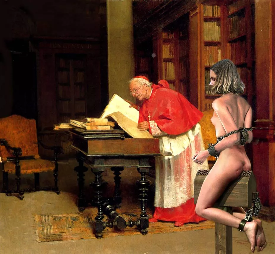 Ancient wooden horse plus metal bondage (probably photoshop)