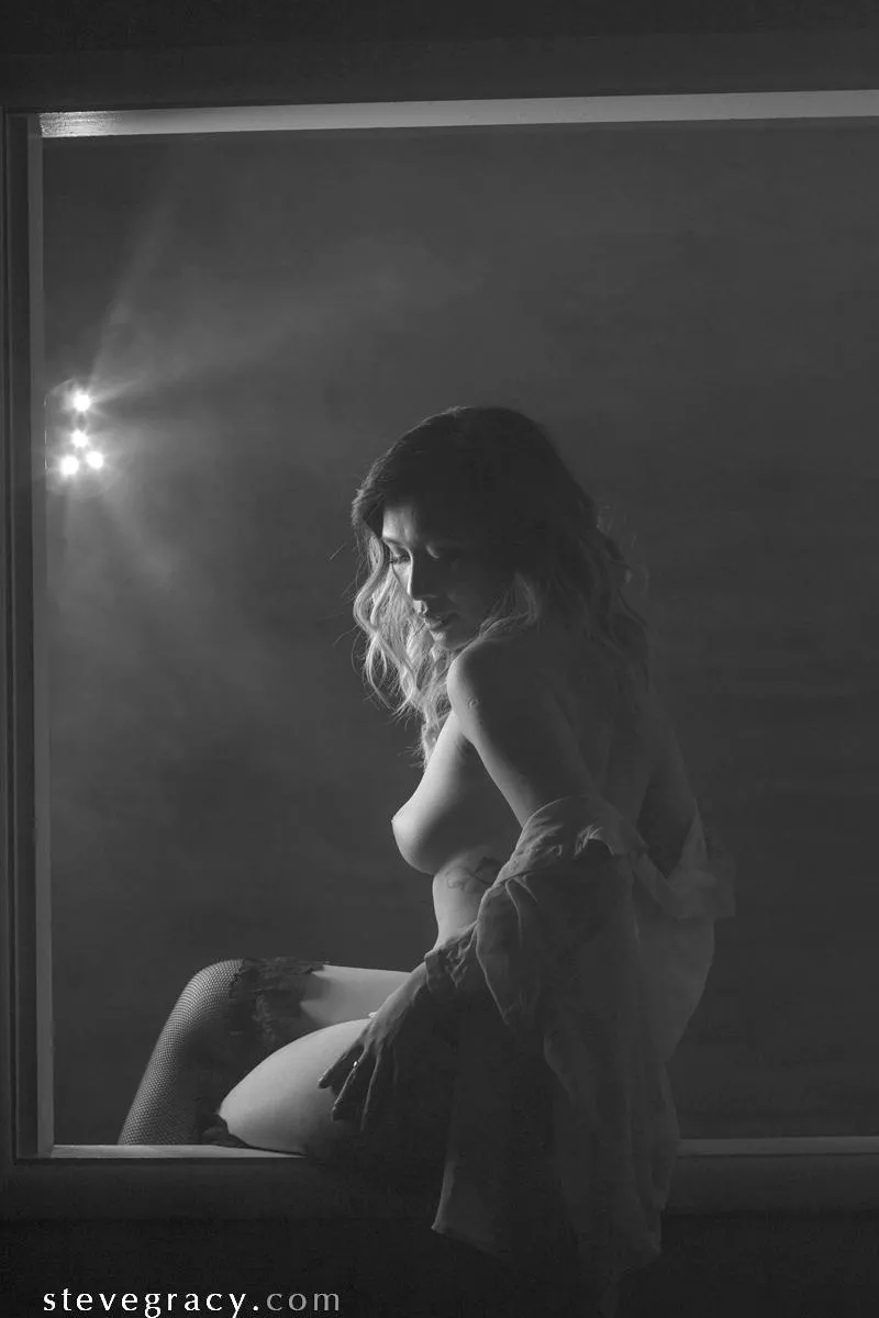 Angela in fog
