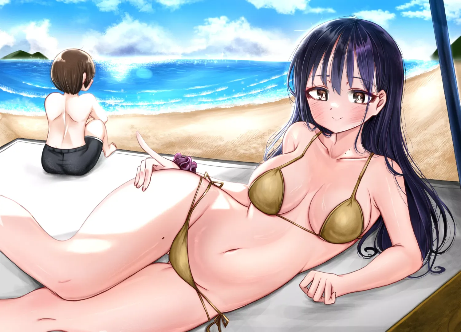 Anna Yamada Modeling On The Beach 