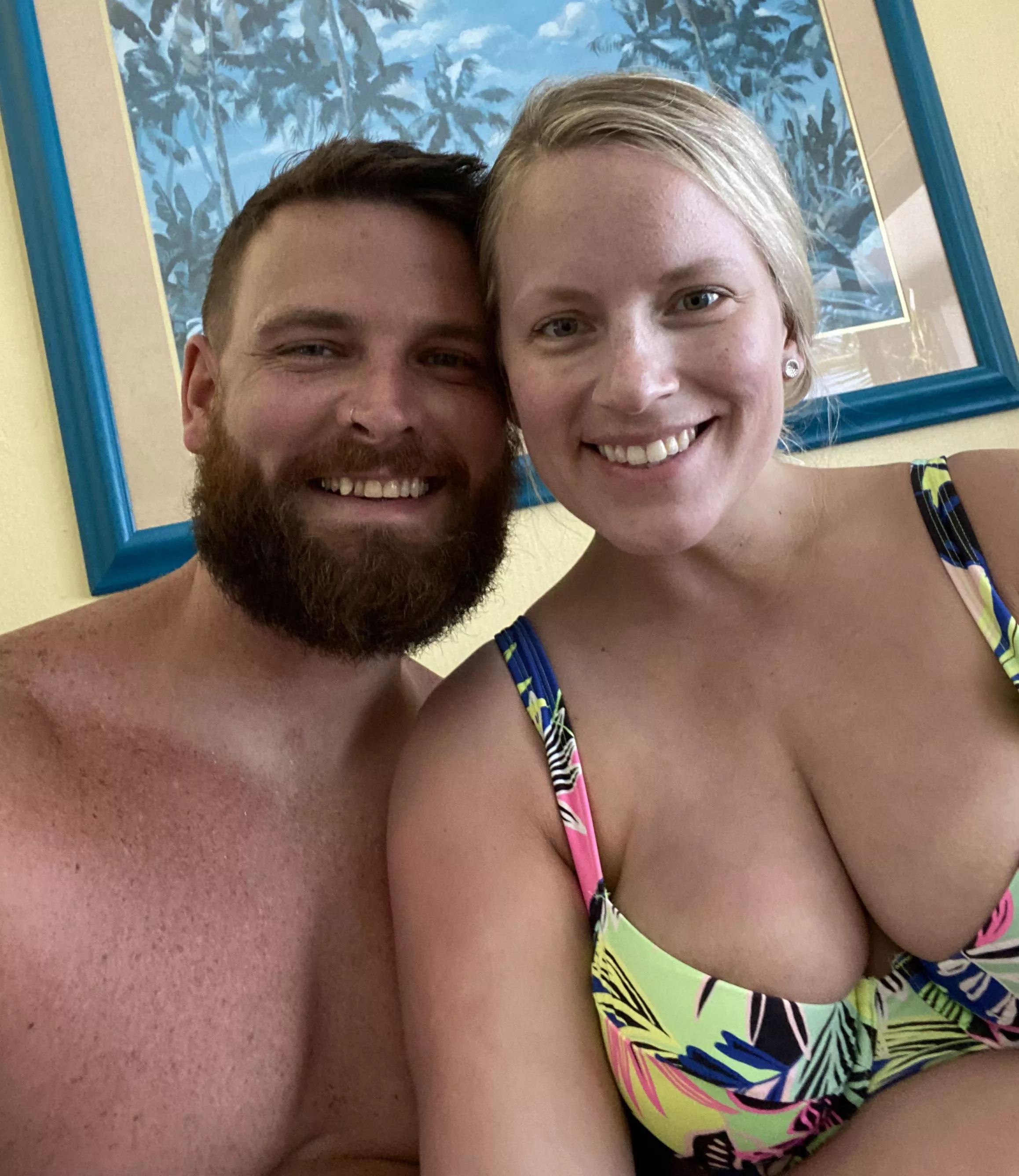 Another picture from celebrating our anniversary, cheers to the cuckold lifestyle ♥️ ps, hope you guys like my bikini 🥰🥰