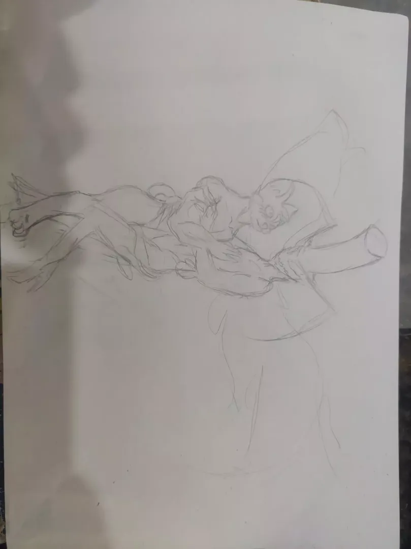 Anthro!Morgana x Arsene sketch