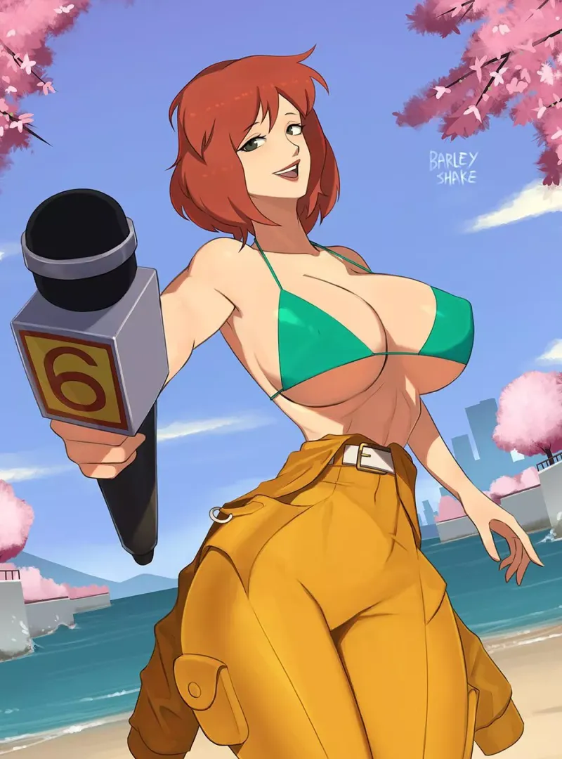 April O’Neil trying to get an interview (BarleyShake) [Teenage Mutant Ninja Turtles]
