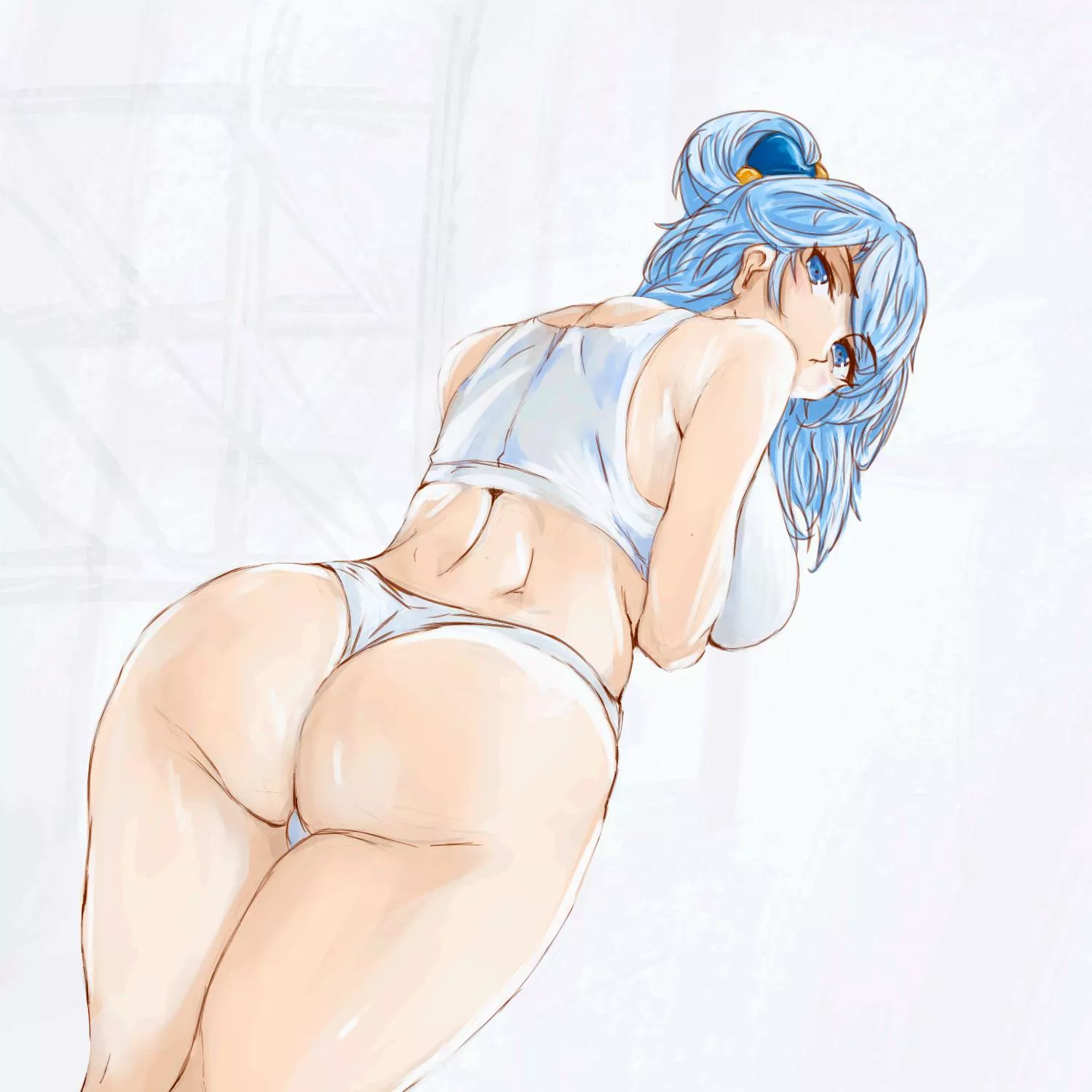 Aqua early in the morning (By TIEpcuK) [KonoSuba]