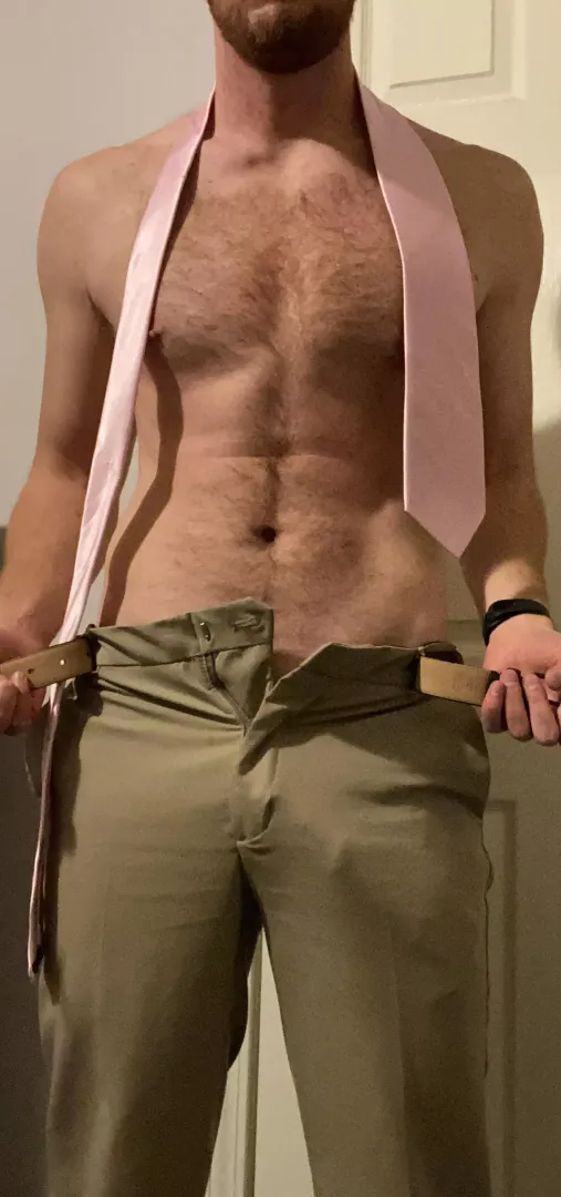 Are you going to sit back and watch me take these off or are you going to help?