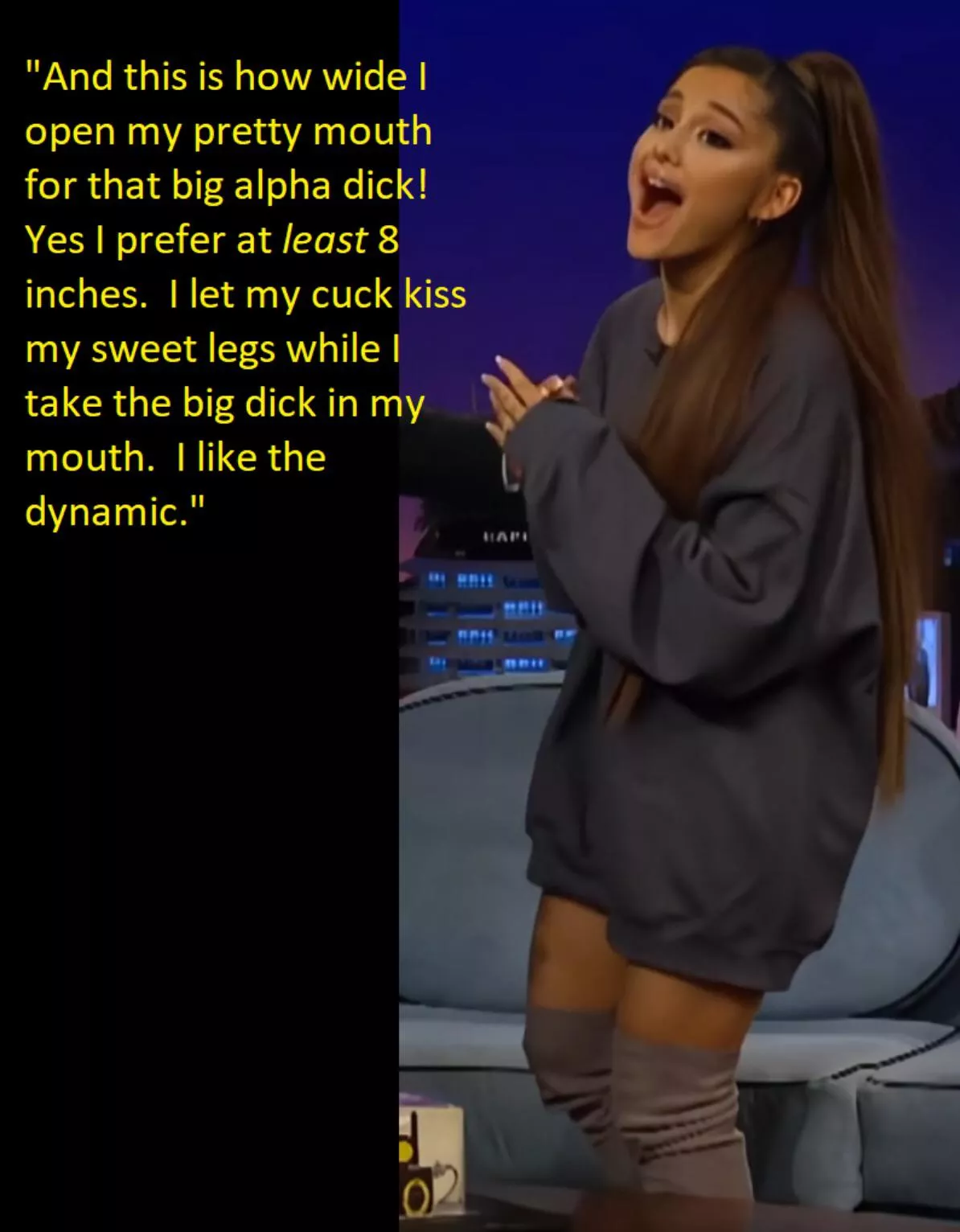 Ari opens wide.