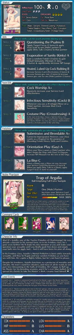 Astolfo Lewd Profile! [Fate] [FGO] [Male Viewer] [Homo] [Romance] [Crossdressing] [Frottage] [Orientation Play] [Game Mechanics]