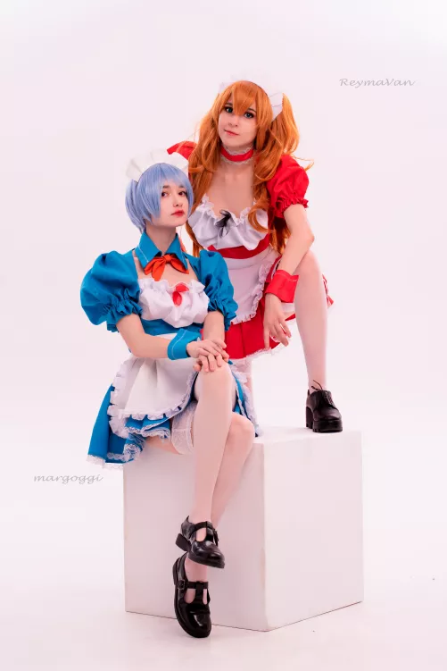 Asuka Langley by ReymaVan | Rei Ayanami by Margoggi