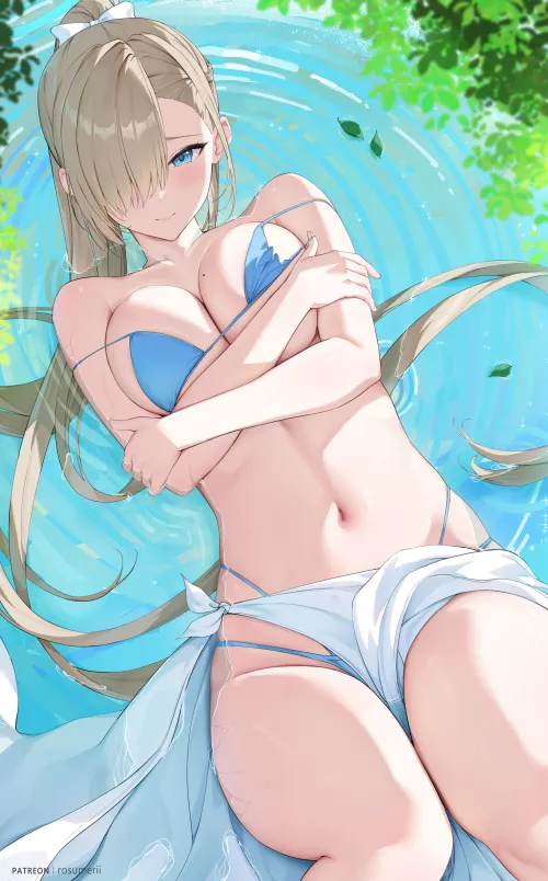 Asuna in blue (rosumerii) [Blue Archive]
