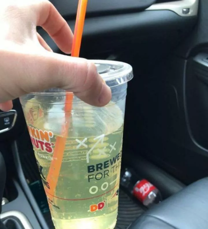 At least I put it in a coffee cup for you. 