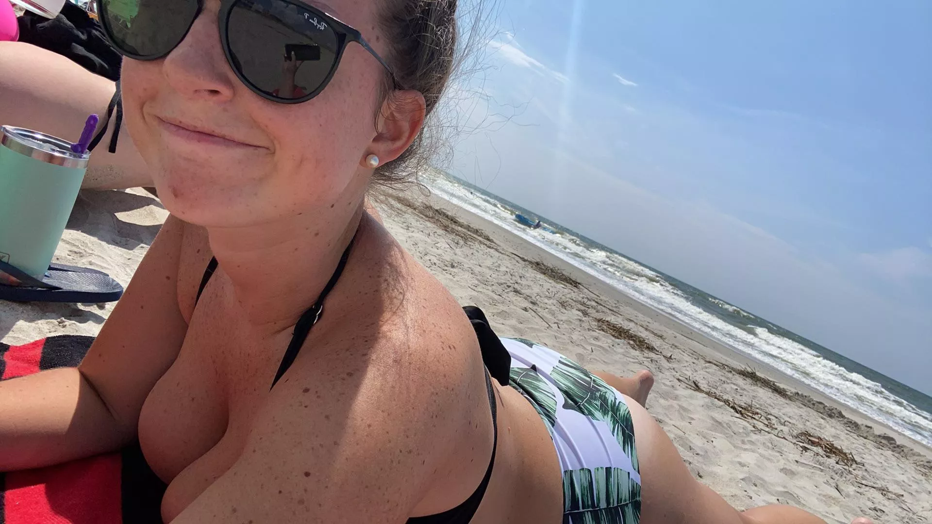 At the beach.