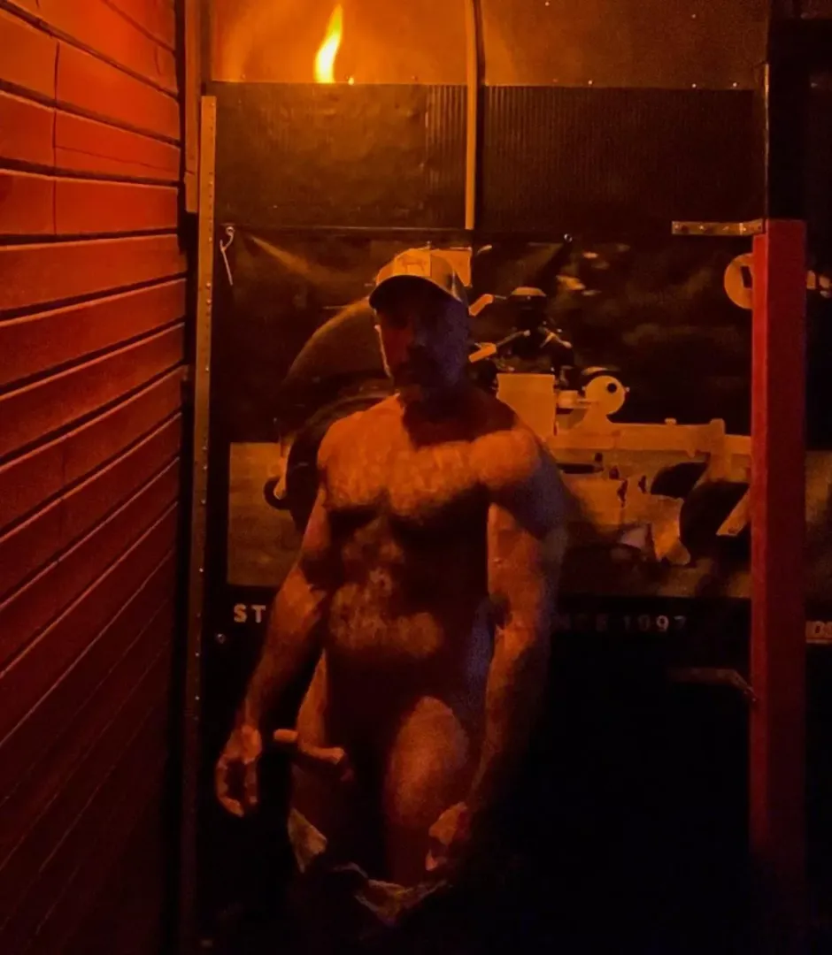 At the gay bar.