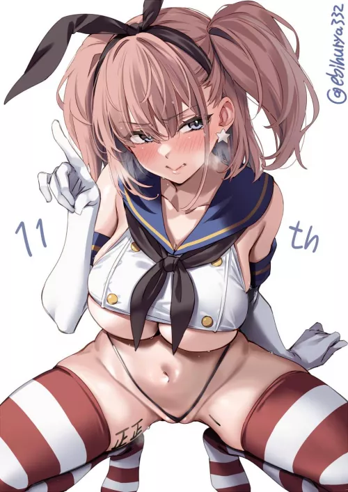 Atlanta in Shimakaze cosplay for the 11th anniversary