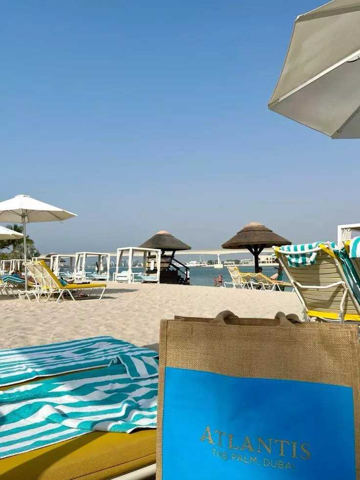 Atlantis beach in Dubai