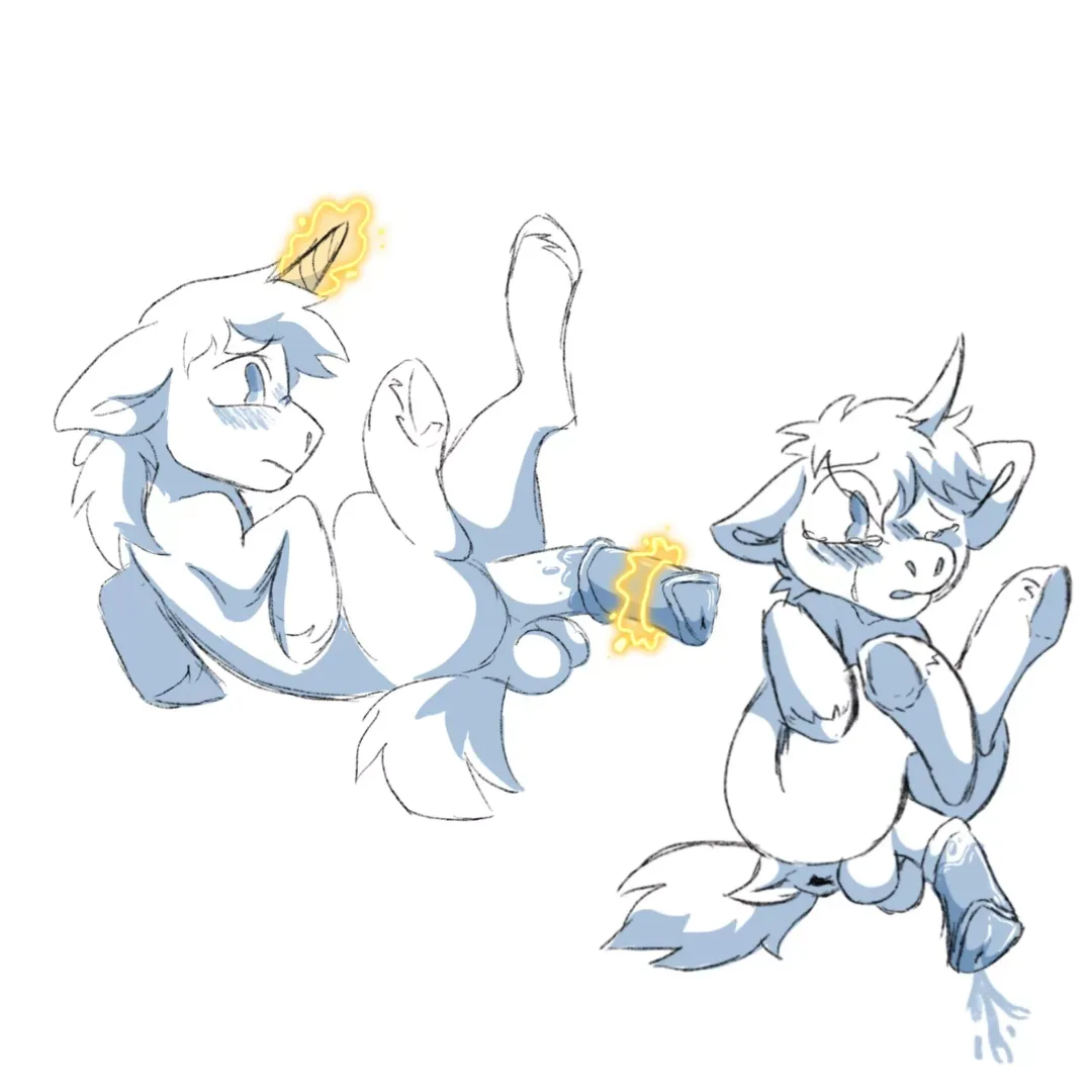 Aww he’s ashamed of himself (my art)