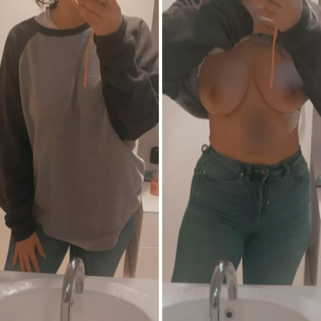 Baggy jumpers = surprise tiddies