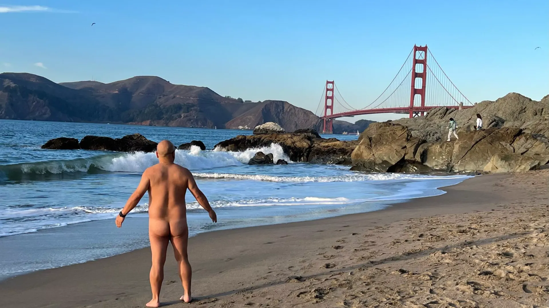 Baker Beach on chilly Nov Saturday