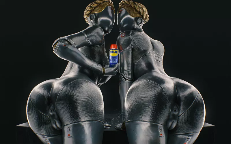 Ballerina robot twins, (Fugtrup) [Atomic Heart]