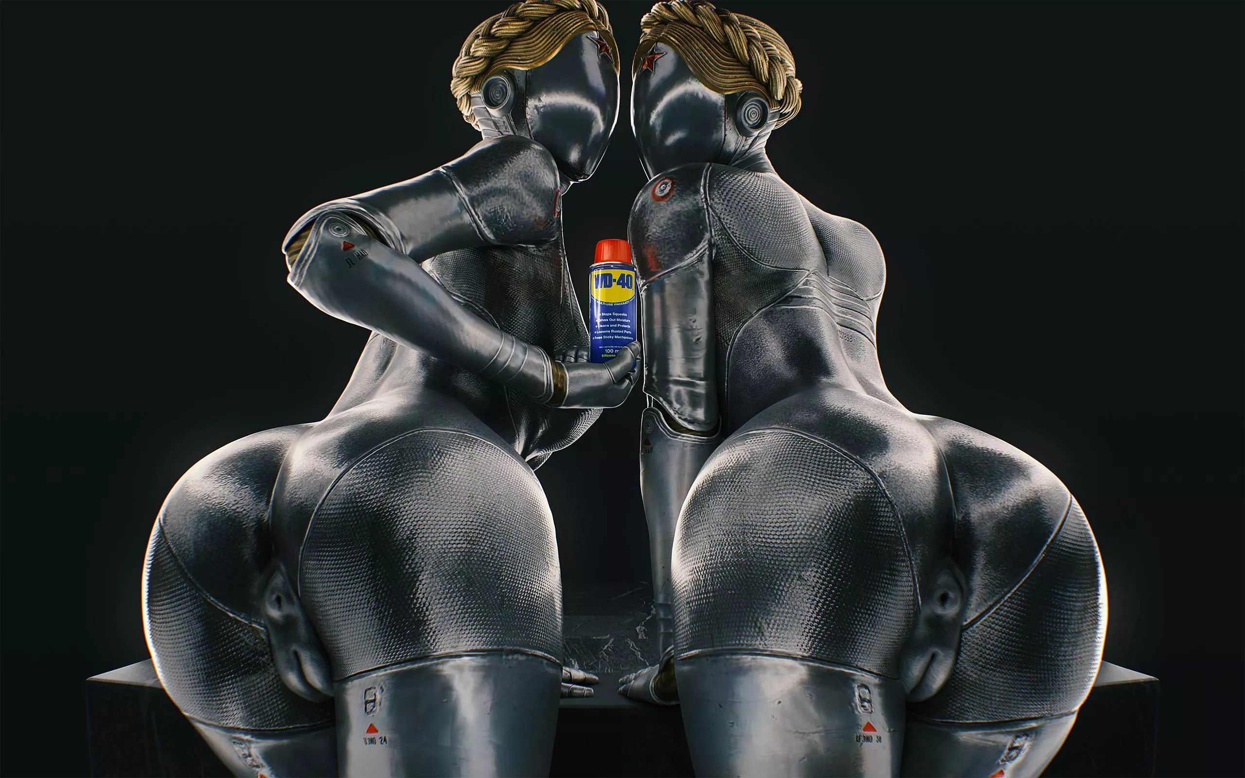 Ballerina robot twins, (Fugtrup) [Atomic Heart]