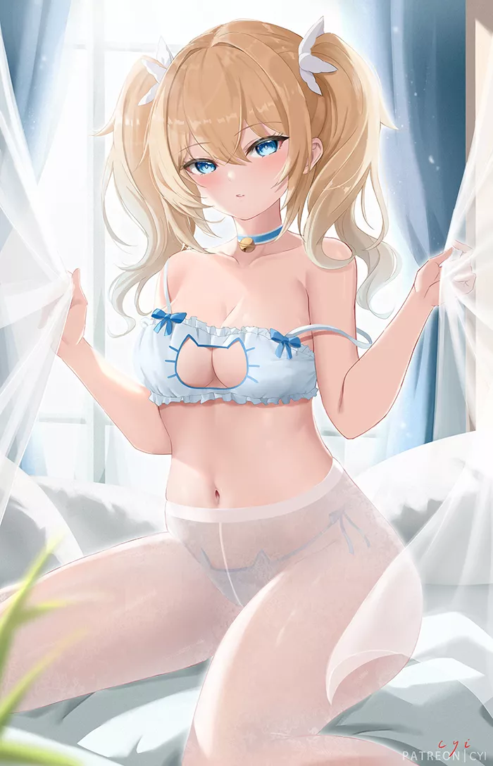 Barbara in cat and See-Through (cyicheng) [Genshin Impact]