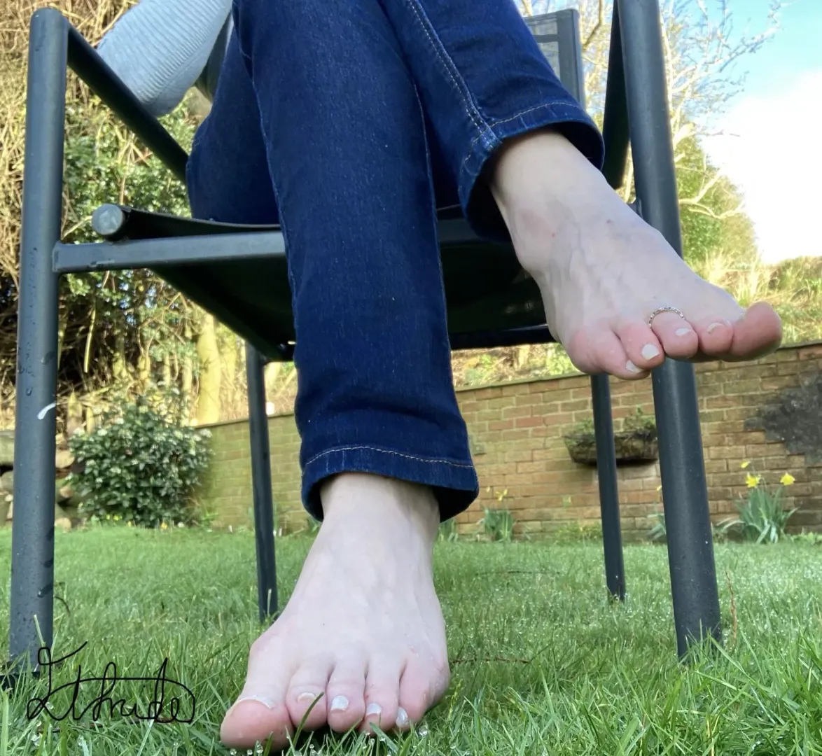Barefoot outdoors