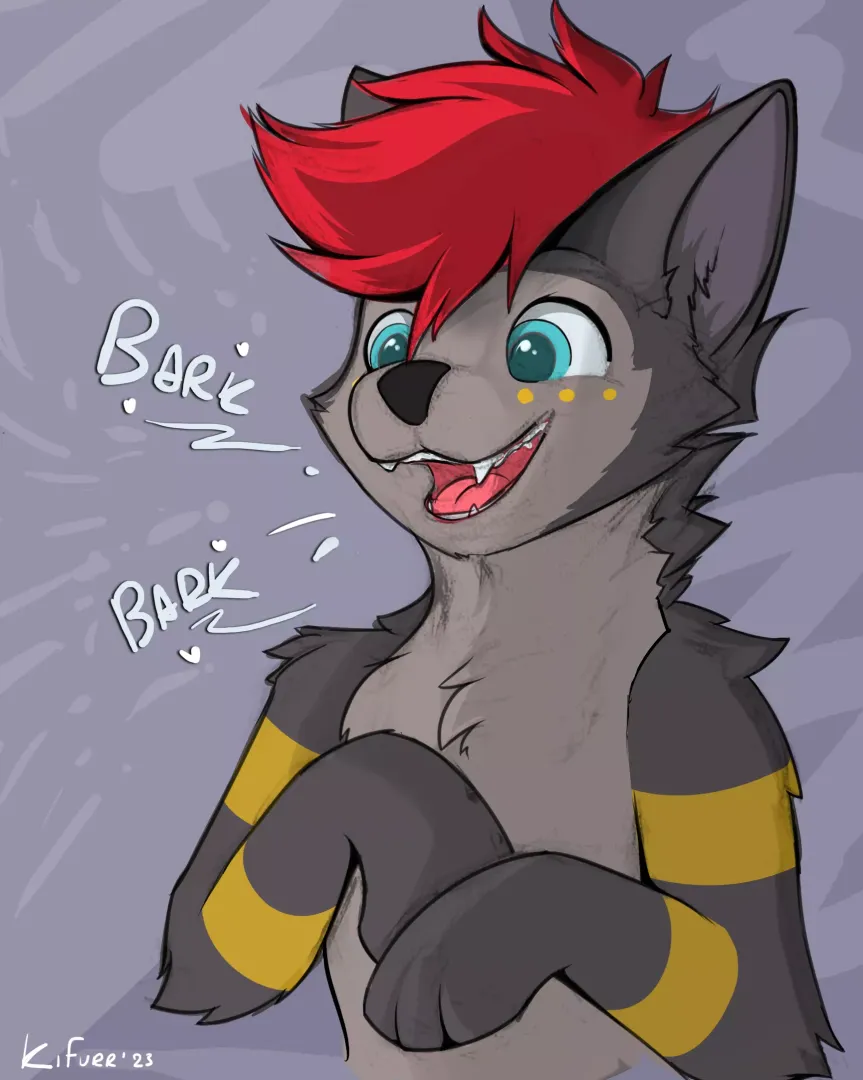 *bark bark* (he loves you) [art by me]