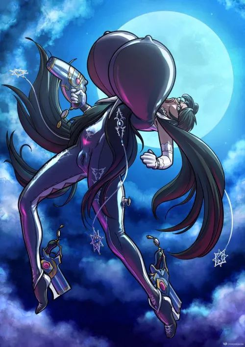 Bayonetta Takes Flight! (BE, inflation, floating, huge boobs)