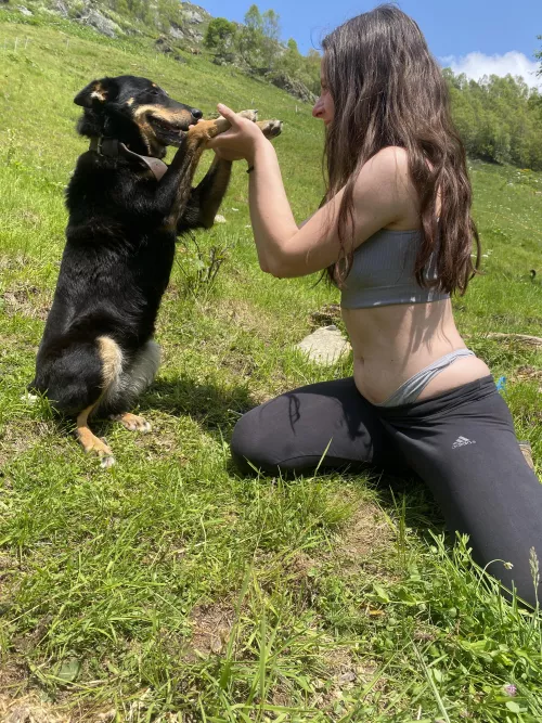 Be honest.. me or the dog?