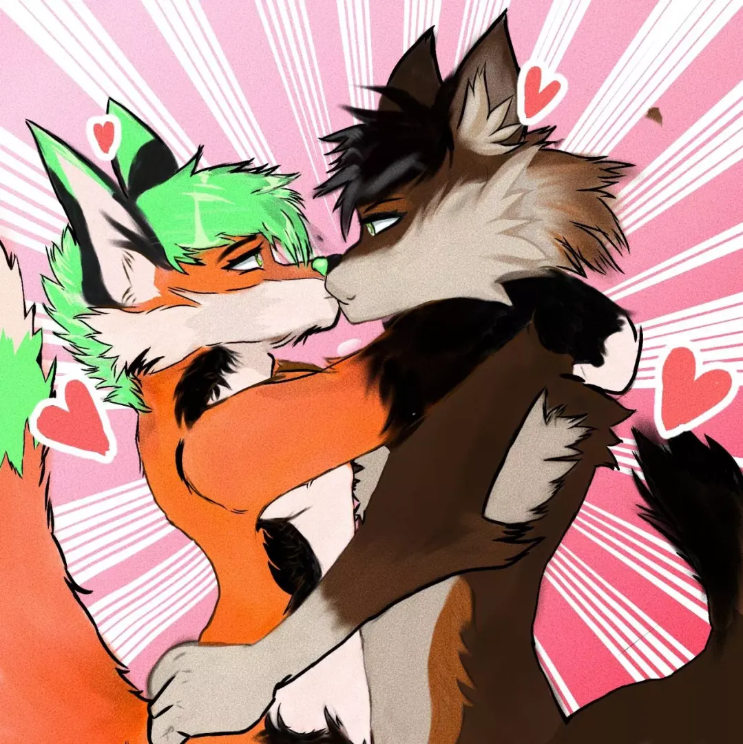 Be my valentine! (art credit goes to Manebalo) [Matu & Derelick]