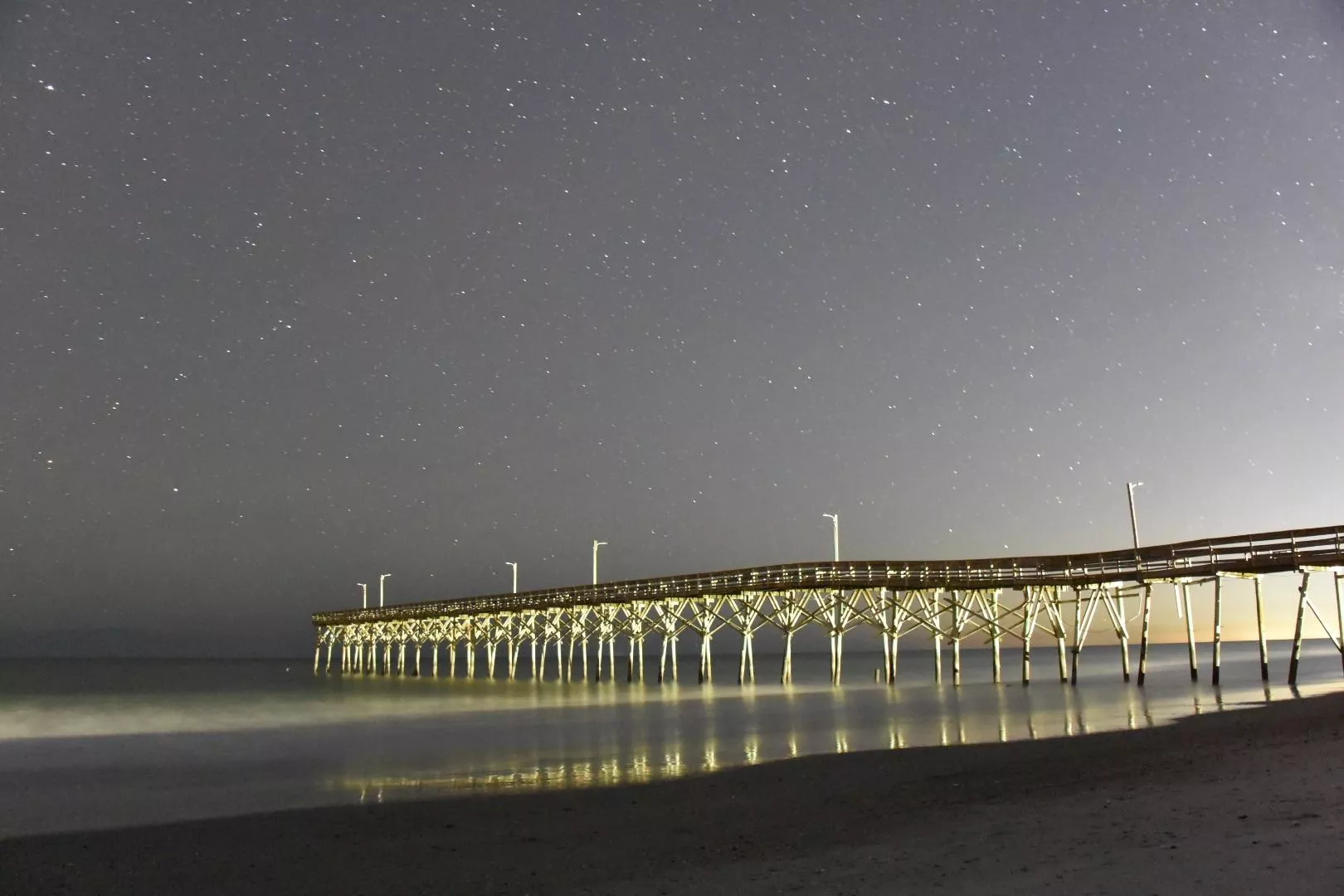 Beach night photography