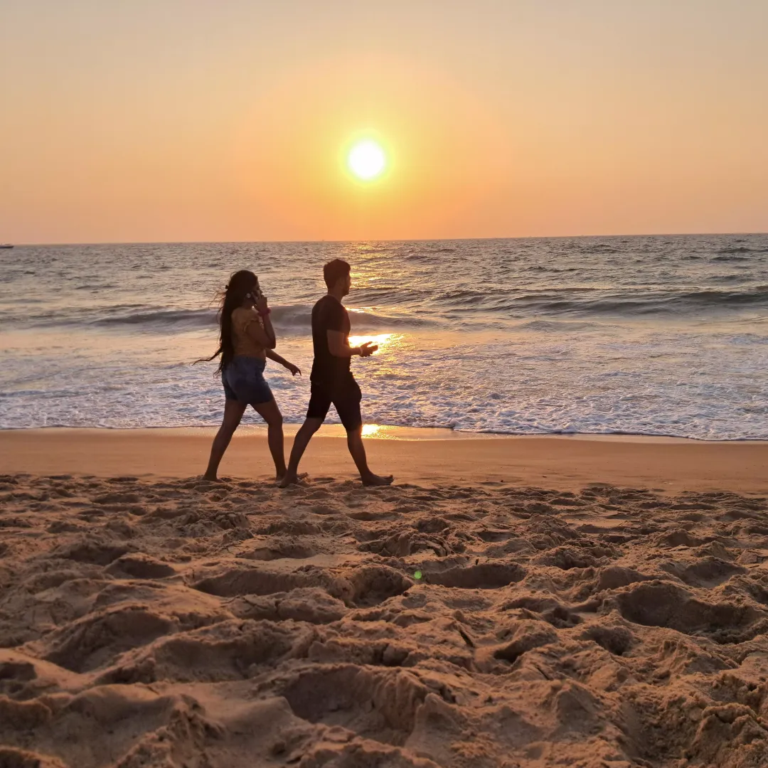Beach of goa peaceful time.