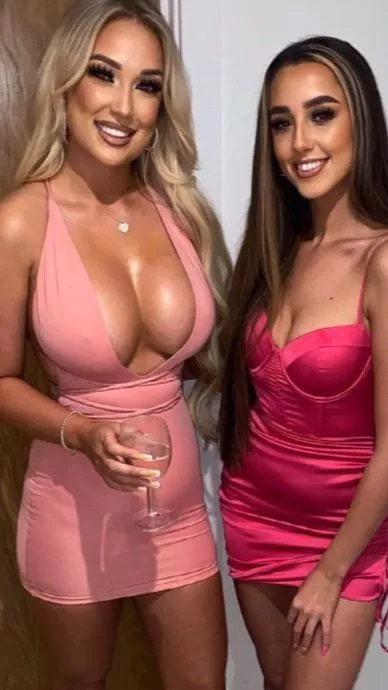 Beautiful chesty blonde and her npc friend