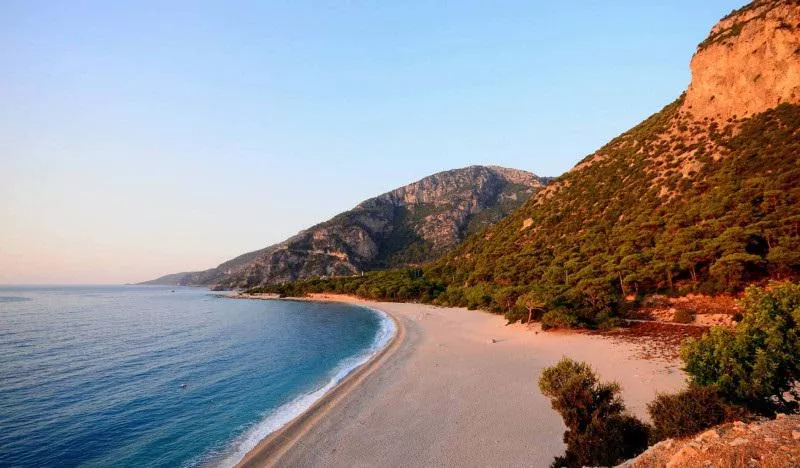 Beautiful nature and mountains near the beach in Turkey