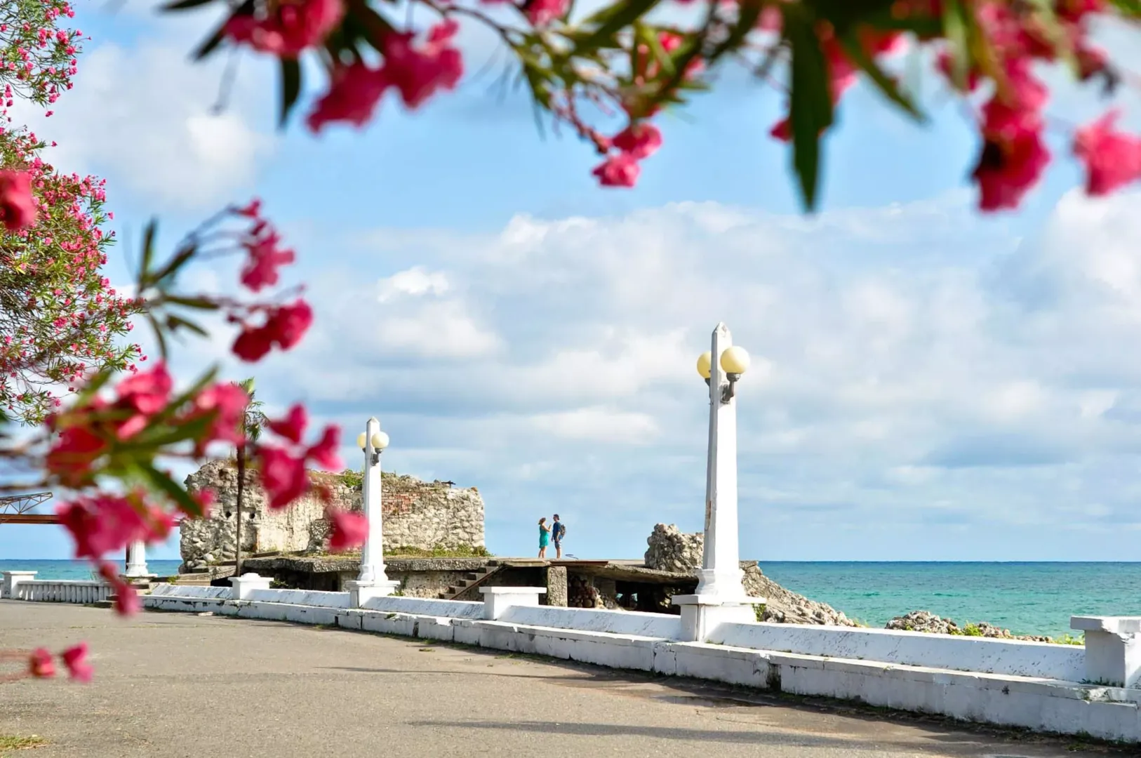 Beautiful promenade, beach and sea