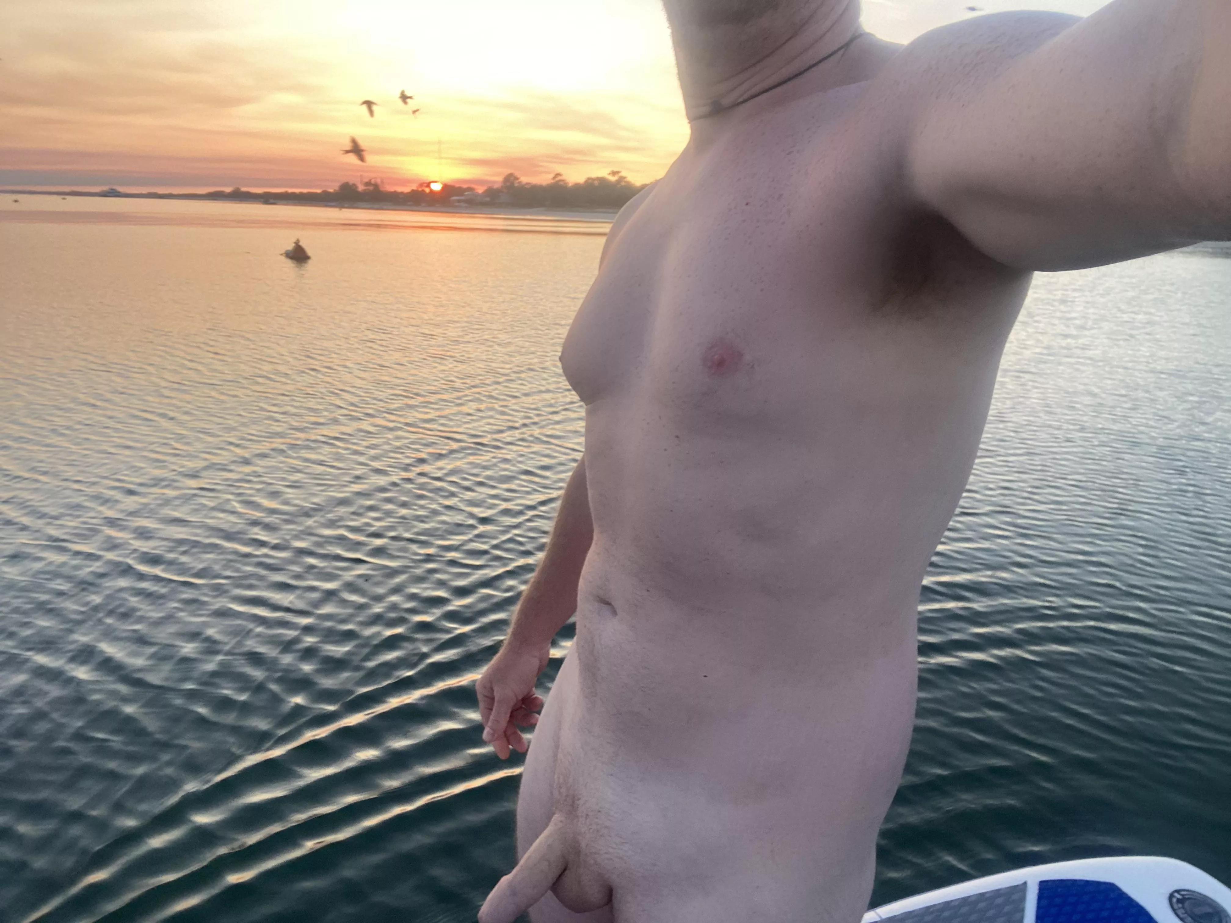 Beautiful sunrise this morning while on my SUP 50m offshore.