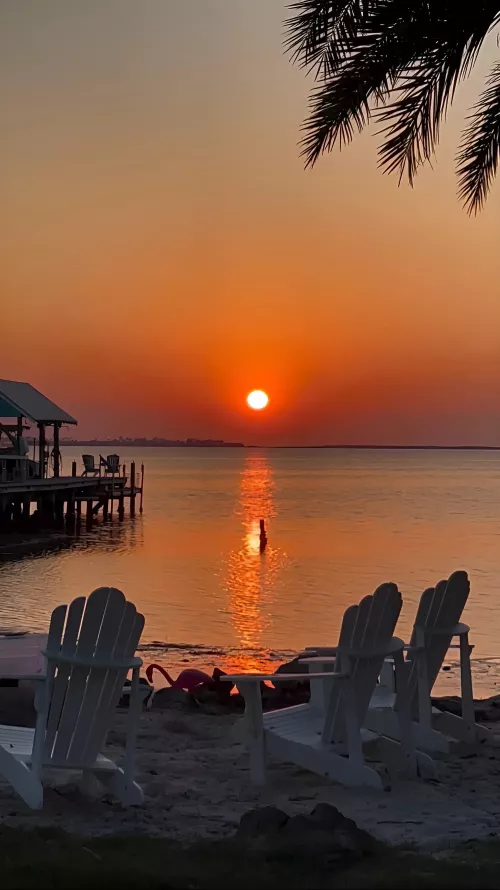 Beautiful sunset on the beach