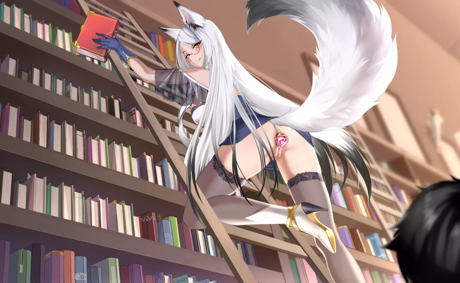 Beautiful tights of librarian Cruella [WANDERER]