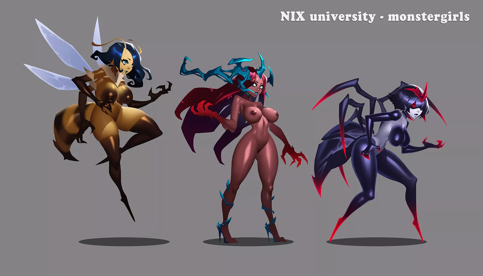  Bee Queen, Alpha Dryad and Spider Queen will be new teammates in next update of our game [The Veil Chronicles: Nix University] 