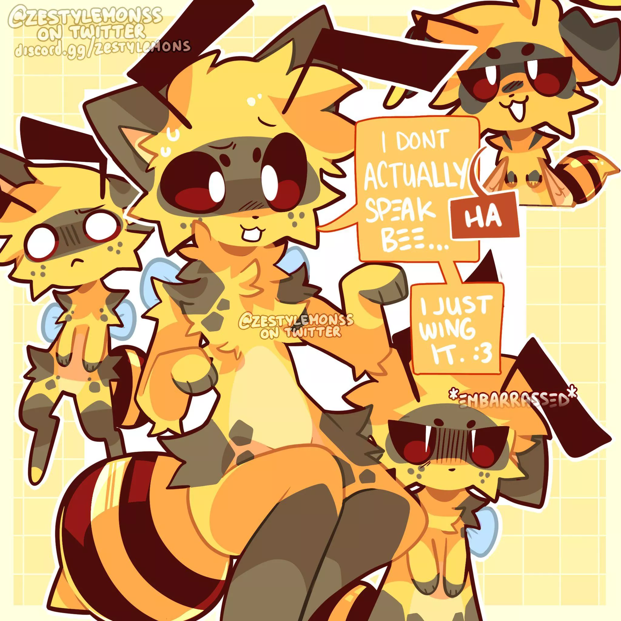 Beecat is back! [ art by me @zestylemonss on twitter! ]