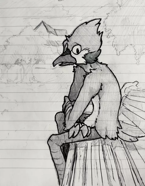 Been watching Regular Show lately, so I decided to draw Mordecai