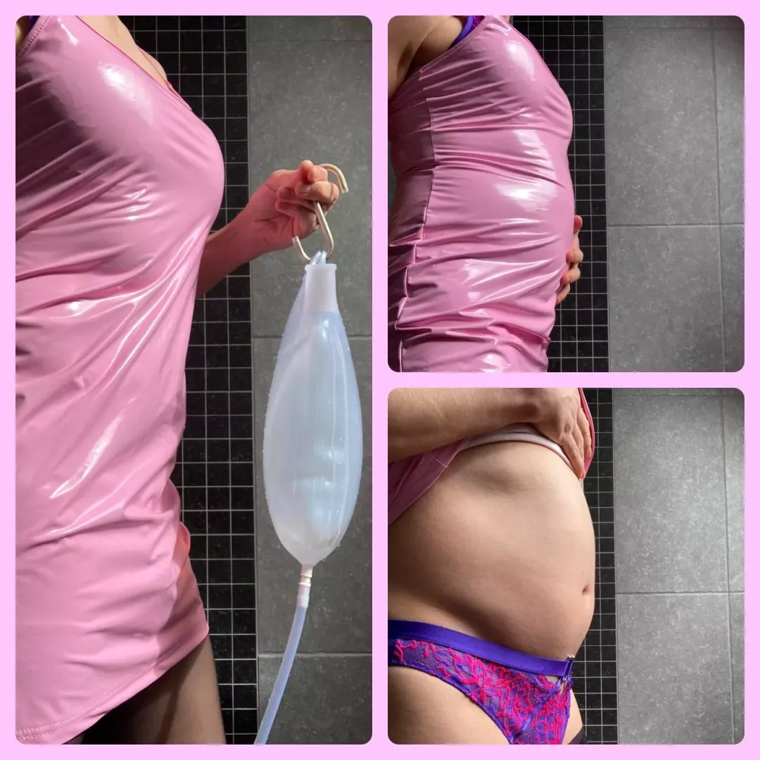 Been weeks since my last enema - so good to have my belly inflated once more