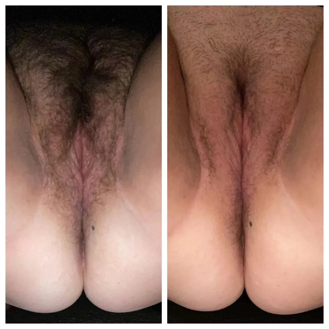 Before and after with a trimmer F29 180 5’2