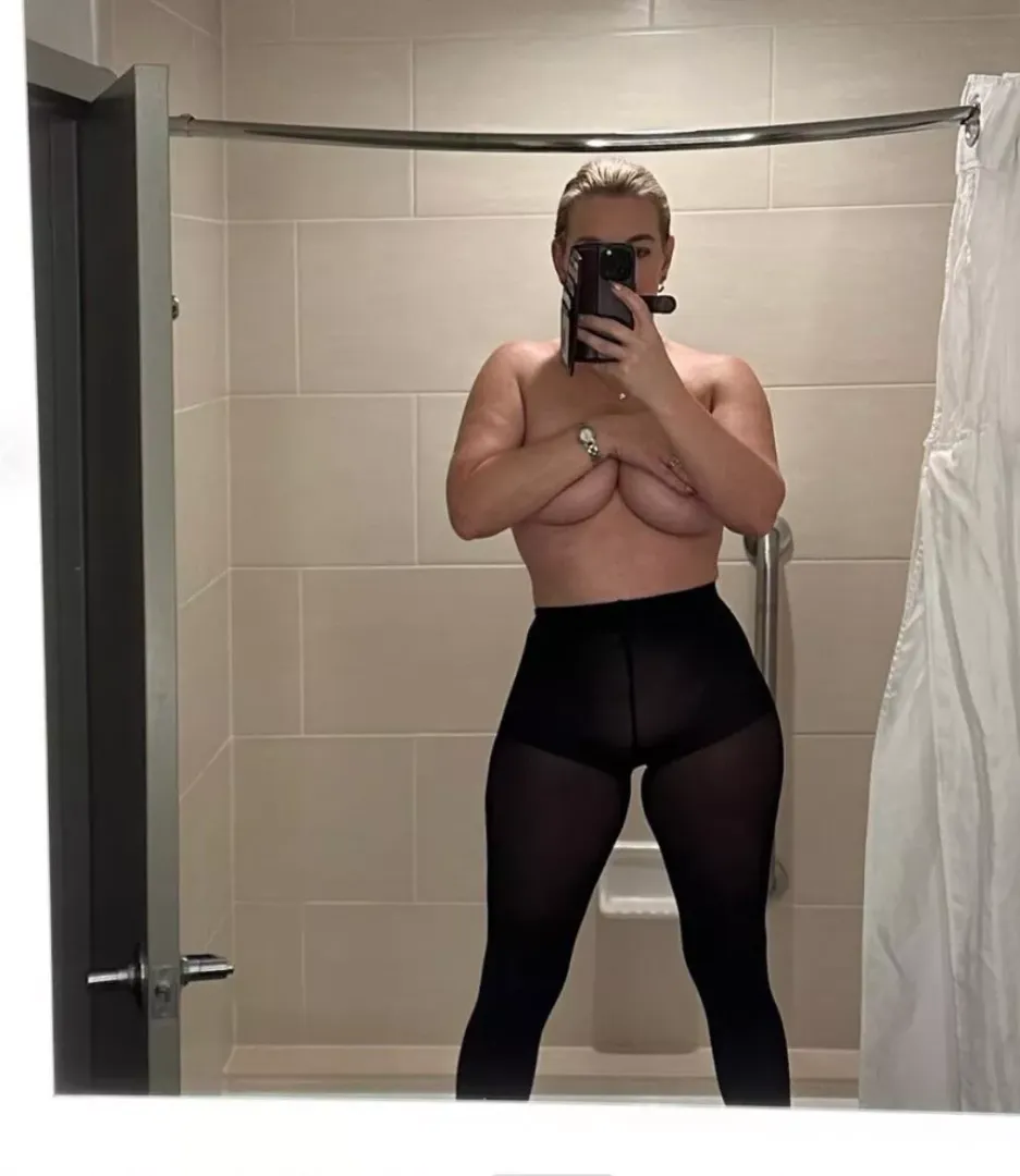 Before work hotel bathroom selfie