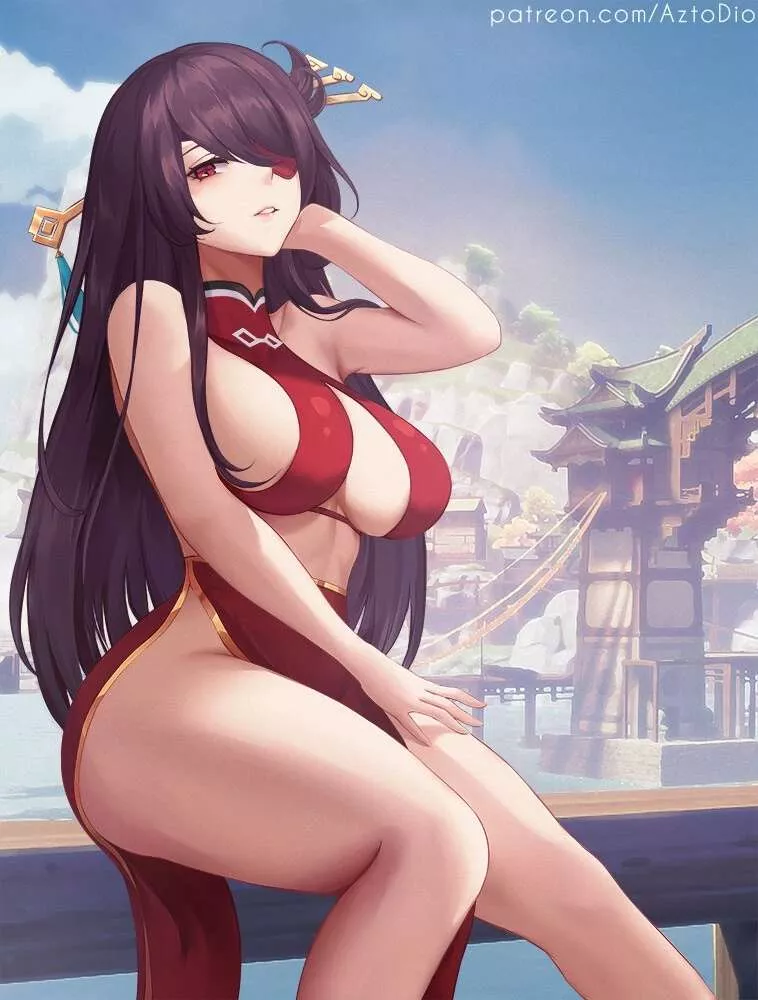 Beidou dressed to impress [Genshin impact]