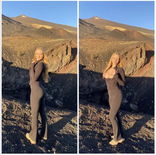 being silly on a hike :)