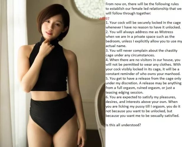 Better follow the rules laid out for you or else suffer the consequences