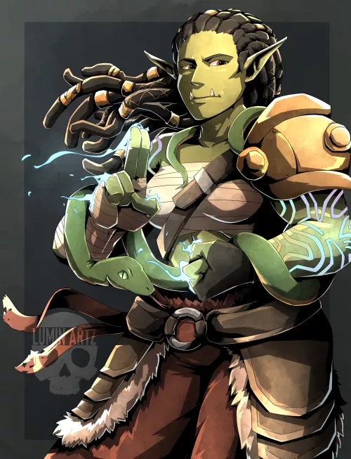 Big Orc lady, by @lumin_artz